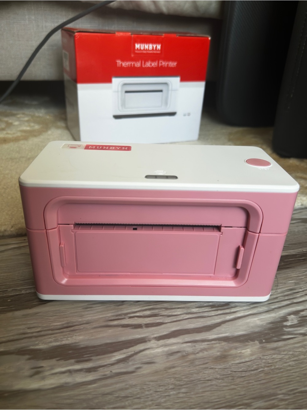 Pink Thermal Label Printer - Compact Desktop Label Maker